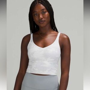 Lululemon align cropped tank white camo alpine 14